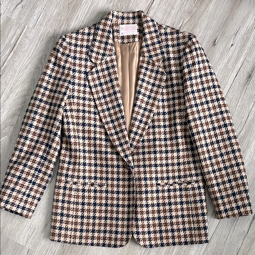 Vintage Pendleton classic houndstooth blazer